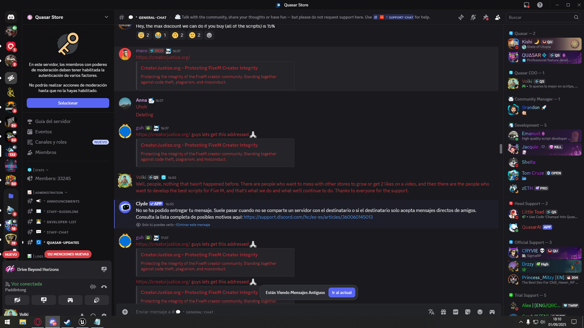 Massive raid organized by Creator Justice