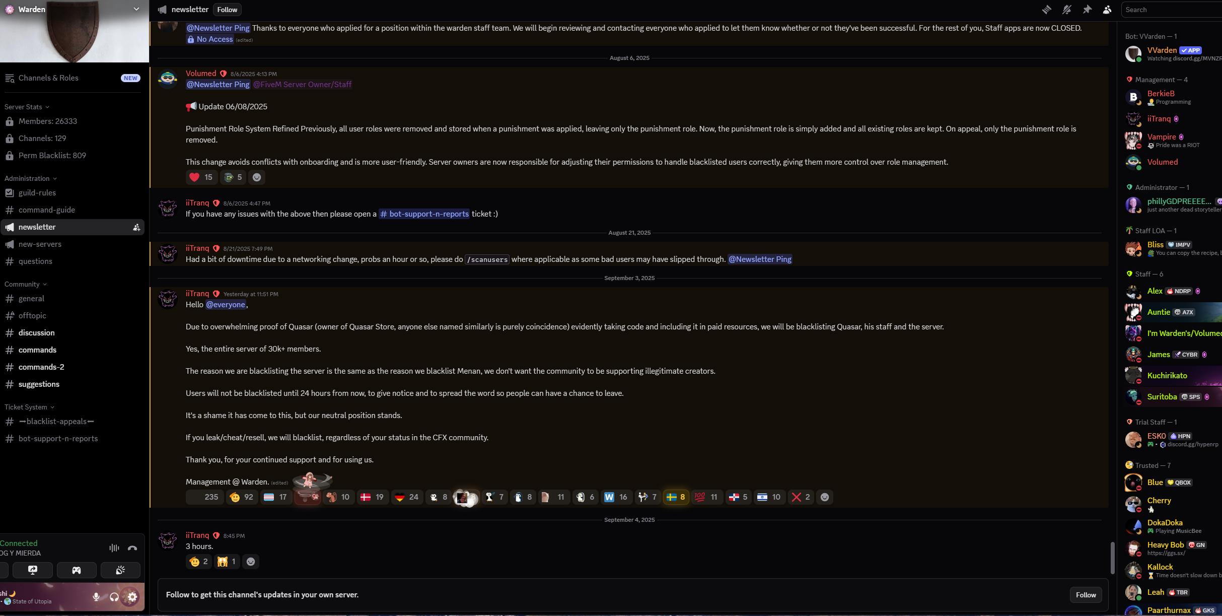 Warden threatening over 30,000 innocent people
