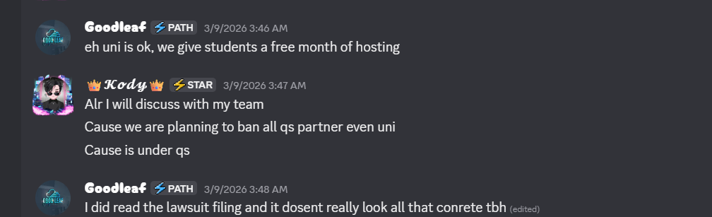 Targeted community pressure — exchange 1/2